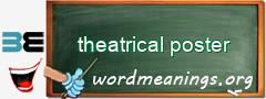 WordMeaning blackboard for theatrical poster